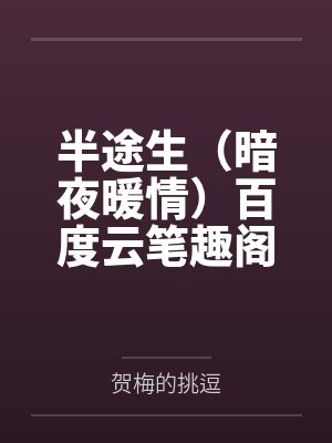 半途生（暗夜暖情）百度云笔趣阁