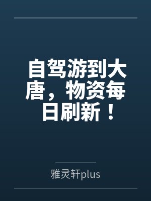 自驾游到大唐,物资每日刷新! 自驾游到大唐,物资每日刷新!