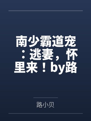 南少霸道宠：逃妻，怀里来！by路小贝笔趣阁无弹窗