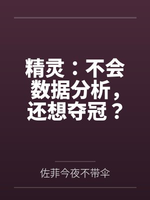 精灵：不会数据分析，还想夺冠？by佐菲今夜不带伞