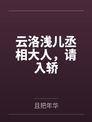 云洛浅儿丞相大人，请入轿