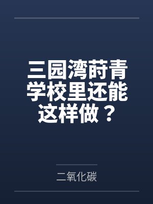 三园湾莳青学校里还能这样做？
