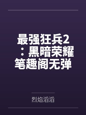 最强狂兵2：黑暗荣耀笔趣阁无弹窗