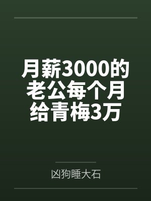 月薪3000的老公每个月给青梅3万