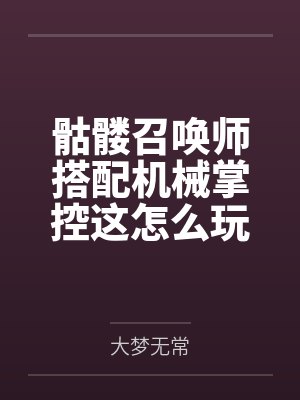 骷髅召唤师搭配机械掌控这怎么玩 骷髅召唤师搭配机械掌控这怎么玩