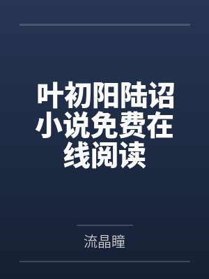 叶初阳陆诏小说免费在线阅读